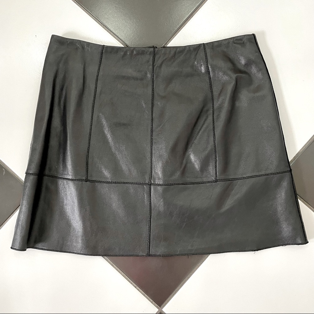 {Bebe} Genuine Leather Mini Skirt